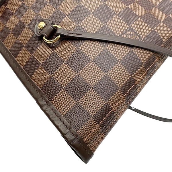 LOUIS VUITTON Neverfull GM Damier Ebene Tote Bag Brown