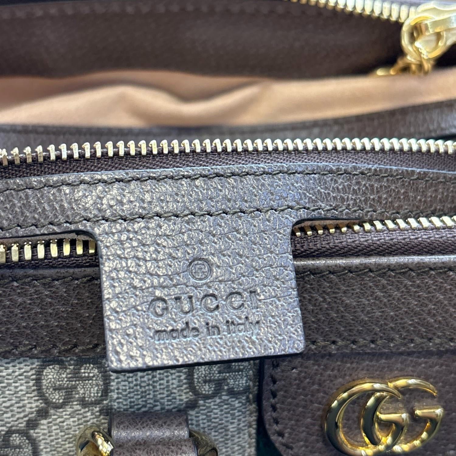 GUCCI Ophidia Medium GG Supreme Tote Shoulder Bag Beige 524537
