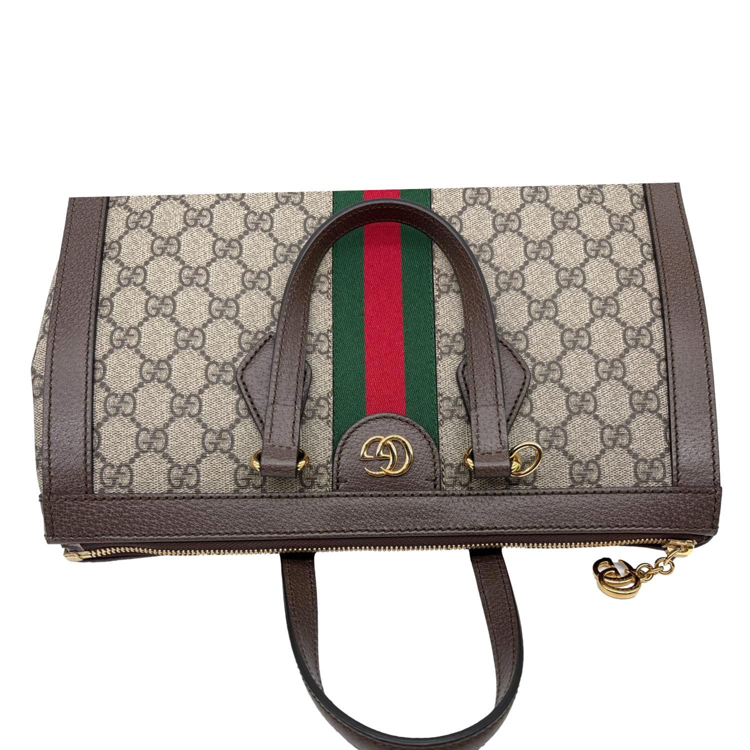 GUCCI Ophidia Medium GG Supreme Tote Shoulder Bag Beige 524537