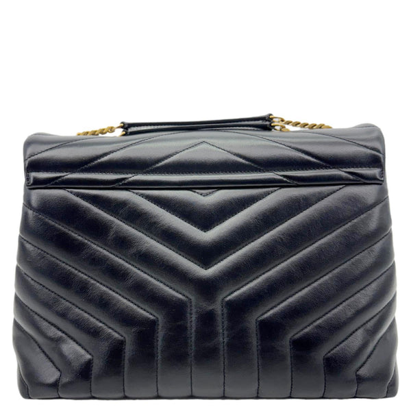 YVES SAINT LAURENT Loulou Medium Quilted Leather Crossbody Bag Black