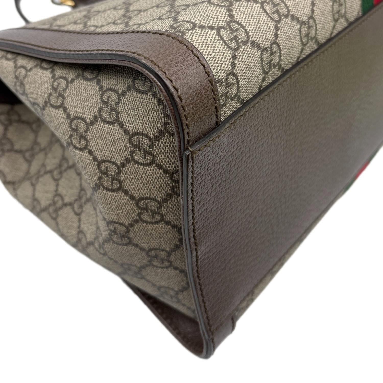 GUCCI Ophidia Medium GG Supreme Tote Shoulder Bag Beige 524537