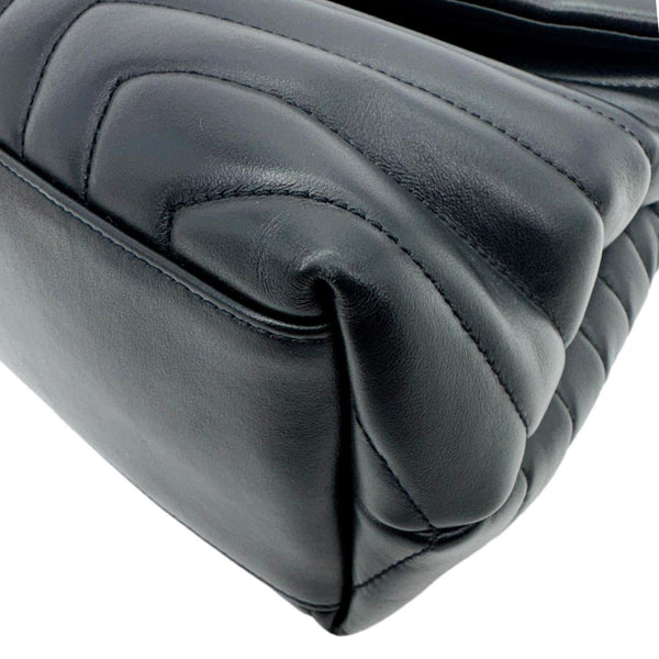 YVES SAINT LAURENT Loulou Medium Quilted Leather Crossbody Bag Black