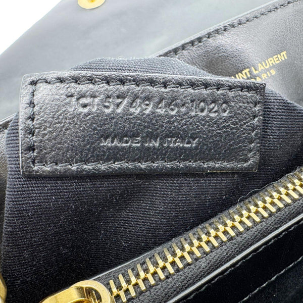 YVES SAINT LAURENT Loulou Medium Quilted Leather Crossbody Bag Black