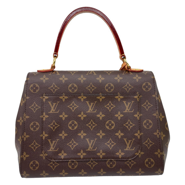 LOUIS VUITTON Cluny MM Monogram Canvas Satchel Bag Brown