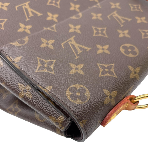 LOUIS VUITTON Cluny MM Monogram Canvas Satchel Bag Brown