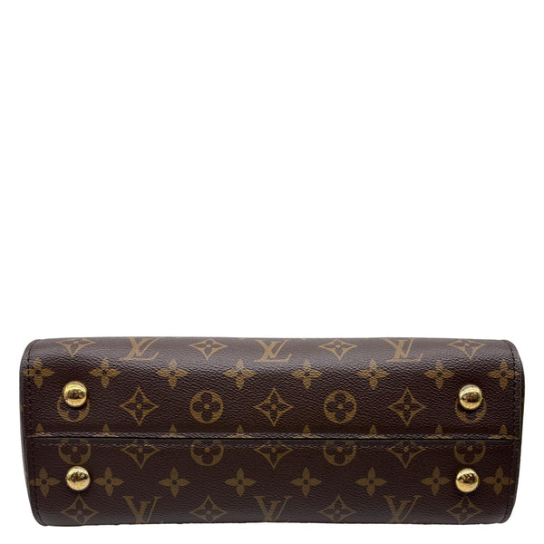LOUIS VUITTON Cluny MM Monogram Canvas Satchel Bag Brown