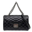 CHANEL Mad About Quilting Flap Medium Quilted Calfskin Leather Shoulder Bag Black