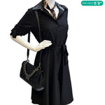 CHANEL Mad About Quilting Flap Medium Quilted Calfskin Leather Shoulder Bag Black