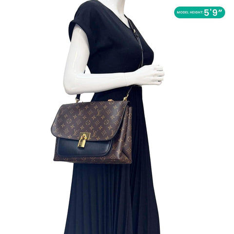 LOUIS VUITTON Marignan Monogram Canvas Shoulder Bag Brown