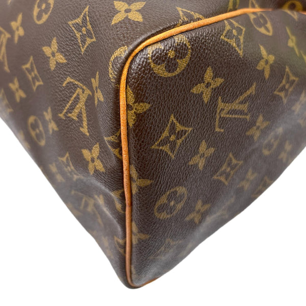 LOUIS VUITTON Speedy 30 Monogram Canvas Satchel Bag Brown