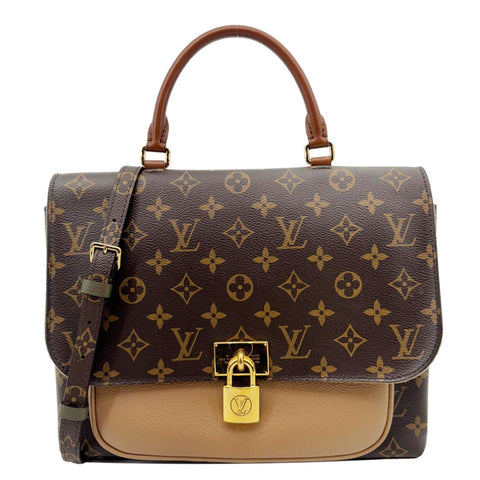 LOUIS VUITTON Marignan Monogram Canvas Shoulder Bag Brown