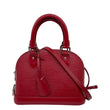 LOUIS VUITTON Alma BB Epi Leather Satchel Bag Black