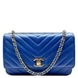 CHANEL Trendy CC Quilted Leather Wallet On Chain Crossbody Bag Blue