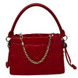 CHRISTIAN DIOR Lady Dior Milly Mini Cannage Lambskin Leather Chain Shoulder Bag Red