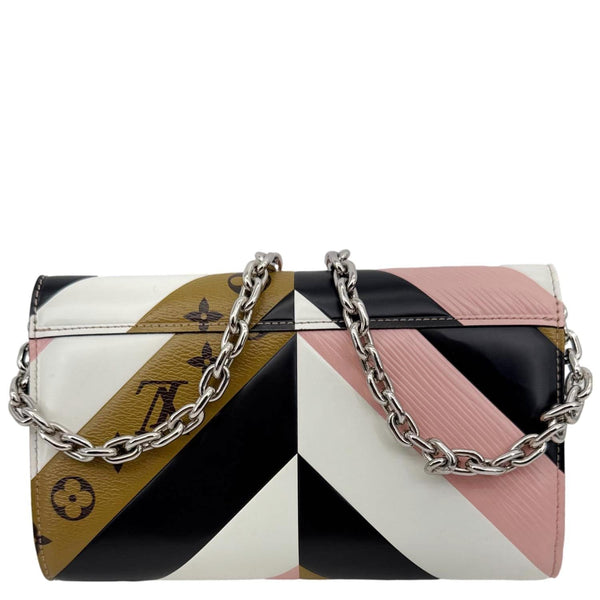 LOUIS VUITTON Twist Epi Reverse Monogram Chain Wallet Rose Ballerine