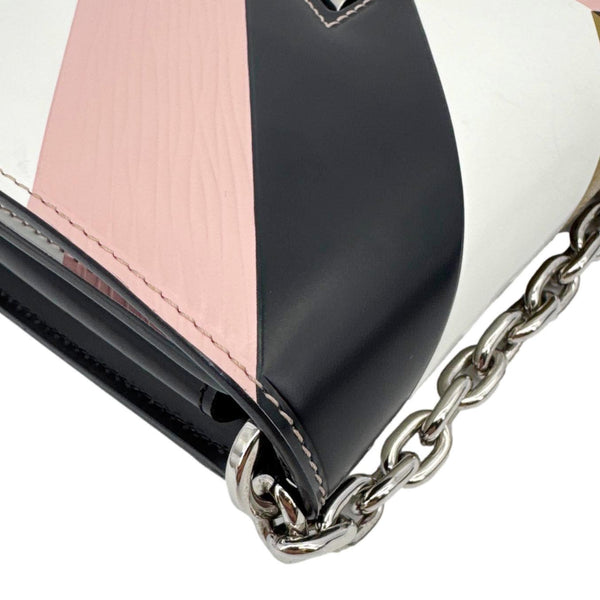 LOUIS VUITTON Twist Epi Reverse Monogram Chain Wallet Rose Ballerine
