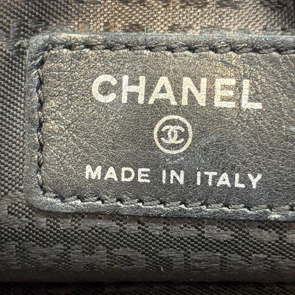CHANEL Precious Symbols Pochette Calfskin Leather Wallet On Chain Black