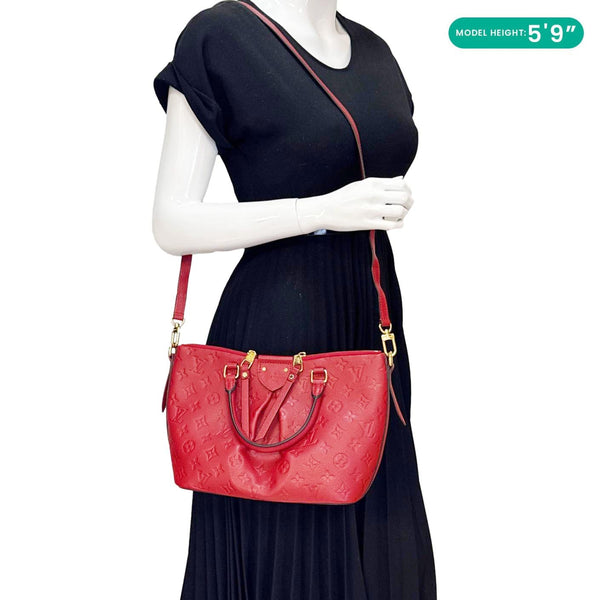 LOUIS VUITTON Mazarine Monogram Empreinte Shoulder Bag Red