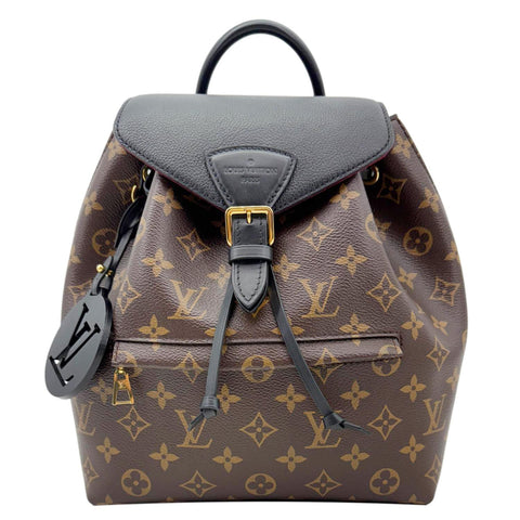 LOUIS VUITTON Montsouris NM PM Monogram Canvas Backpack Black