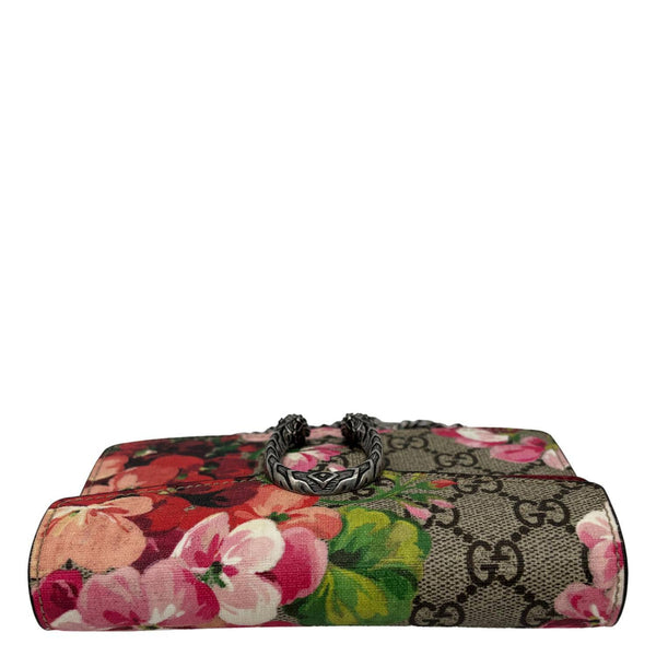 GUCCI Dionysus Super Mini Blooms GG Supreme Canvas Crossbody Bag Beige 476432