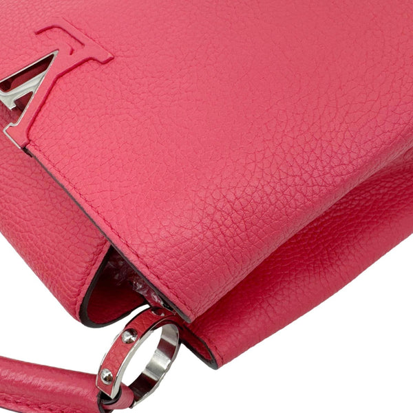 LOUIS VUITTON Capucines BB Taurillon Leather Satchel Bag Fuchsia