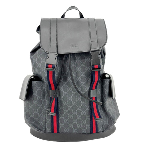 GUCCI GG Supreme Canvas Backpack Black 495563