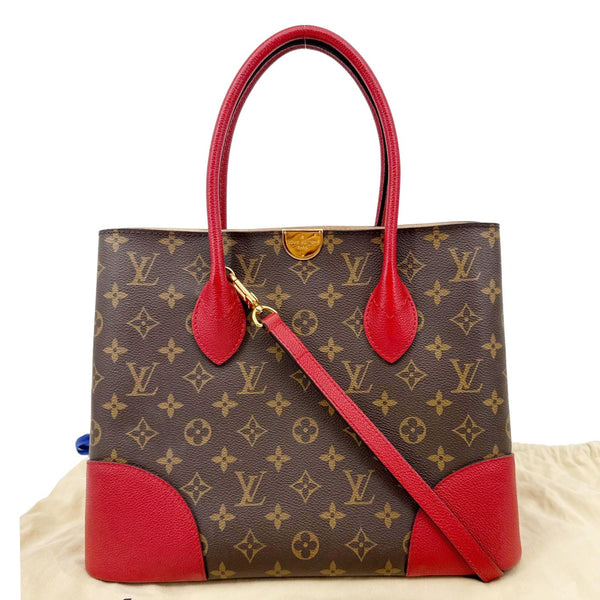 LOUIS VUITTON Flandrin Monogram Canvas Tote Shoulder Bag Cherry