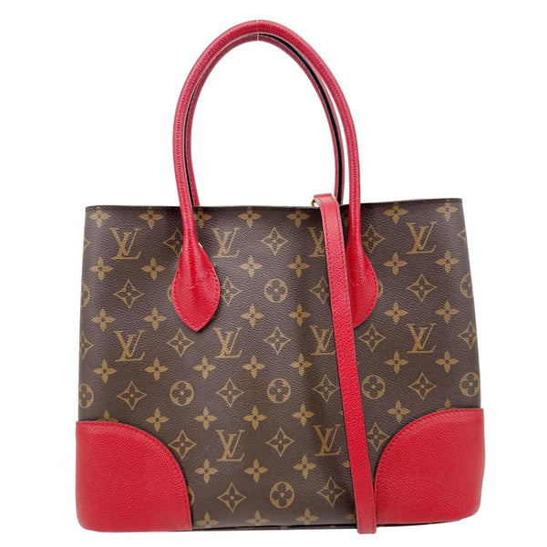 LOUIS VUITTON Flandrin Monogram Canvas Tote Shoulder Bag Cherry