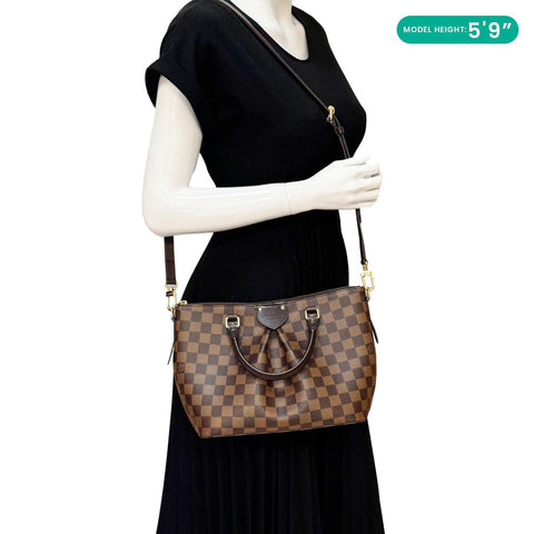 LOUIS VUITTON Siena PM Damier Ebene Shoulder Bag Brown