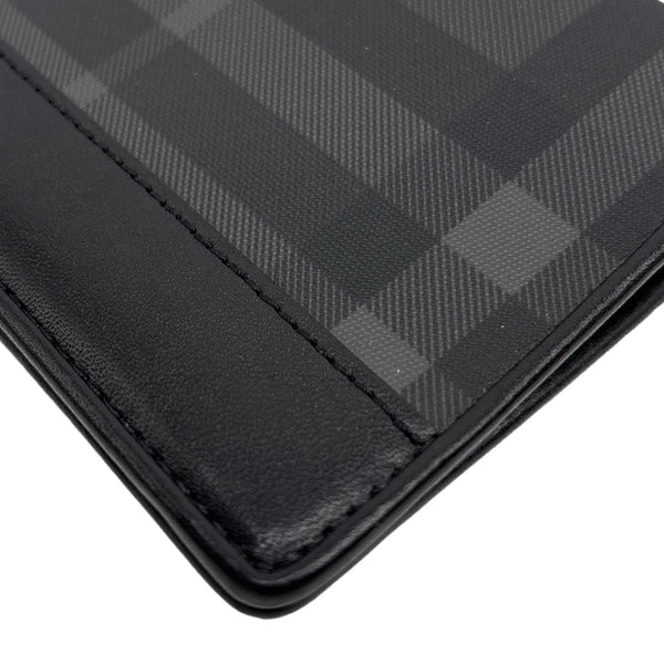 BURBERRY Check Canvas Bifold Wallet Grey