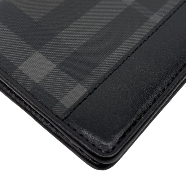 BURBERRY Check Canvas Bifold Wallet Grey