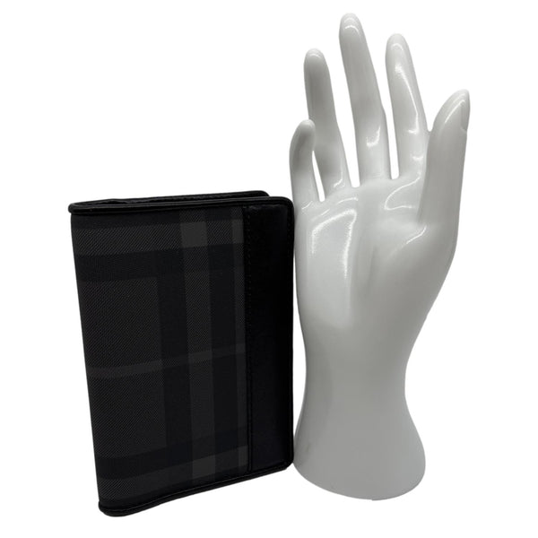 BURBERRY Check Canvas Bifold Wallet Grey