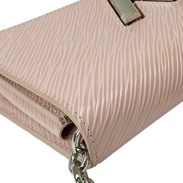 LOUIS VUITTON Twist Epi Leather Chain Wallet Shoulder Bag Rose Ballerine
