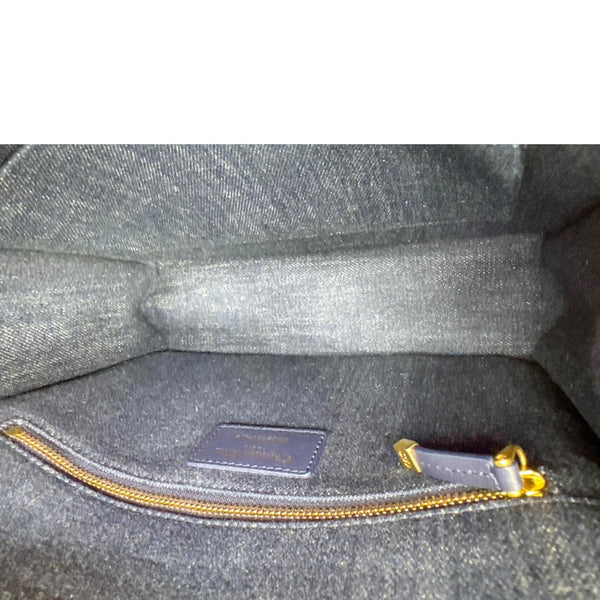 CHRISTIAN DIOR Montaigne 30 Flowers Print Denim Shoulder Bag Blue