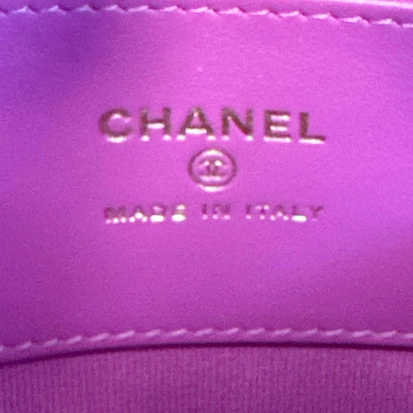CHANEL Polly Pocket Pouch Caviar Leather Hobo Bag Purple