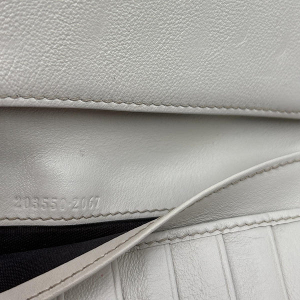 GUCCI Heart Continental GG Supreme Canvas Wallet Beige 203550