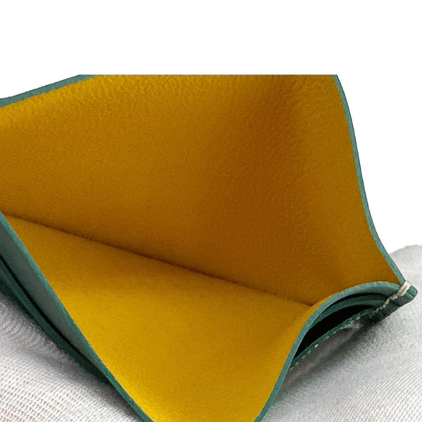 GOYARD Saint Sulpice Chevron Coated Canvas Card Holder Green