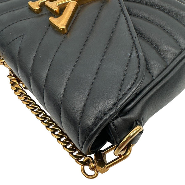 LOUIS VUITTON New Wave Leather Multi Pochette Crossbody Bag Black