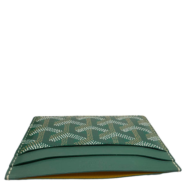 GOYARD Saint Sulpice Chevron Coated Canvas Card Holder Green