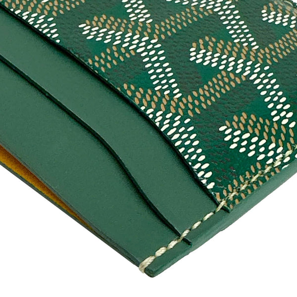 GOYARD Saint Sulpice Chevron Coated Canvas Card Holder Green