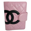 CHANEL Cambon Small Quilted Calfskin Leather Agenda Planner Pink