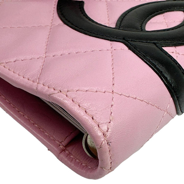 CHANEL Cambon Small Quilted Calfskin Leather Agenda Planner Pink