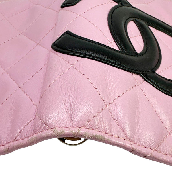 CHANEL Cambon Small Quilted Calfskin Leather Agenda Planner Pink