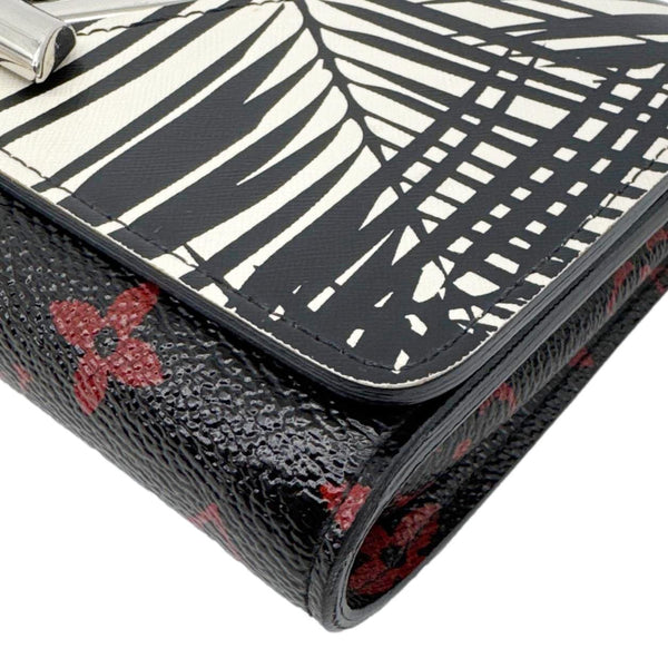 LOUIS VUITTON Twist Infrarouge Palm Leather Chain Wallet White