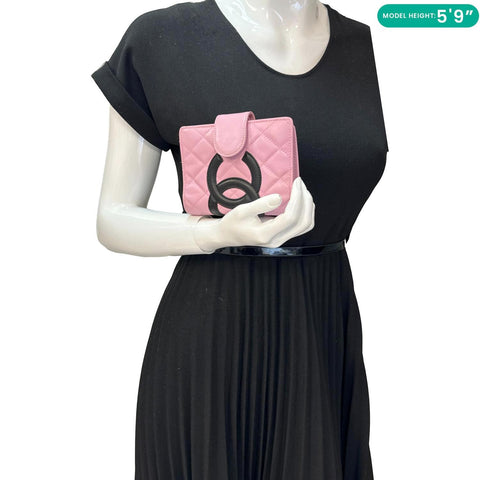 CHANEL Cambon Small Quilted Calfskin Leather Agenda Planner Pink