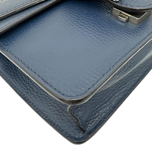 GUCCI Dionysus Mini Leather Crossbody Bag Navy Blue 421970