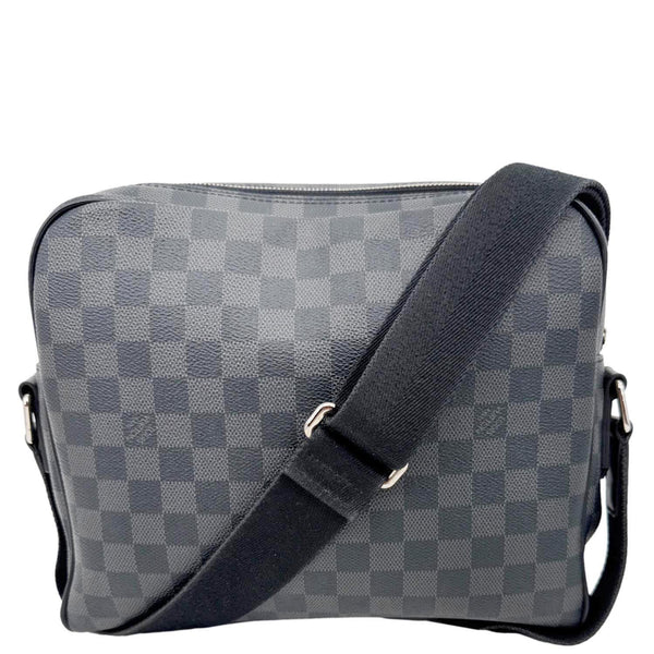 LOUIS VUITTON Dayton Reporter PM Damier Graphite Crossbody Bag Black
