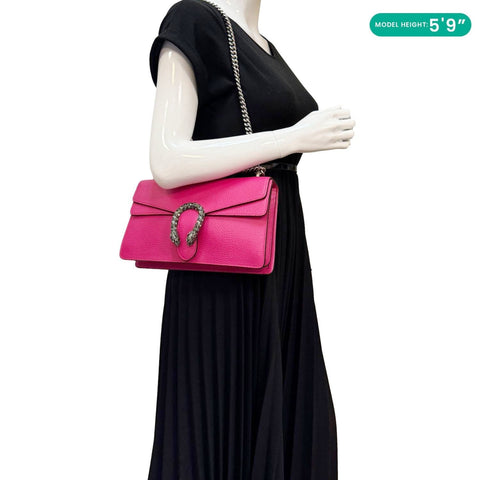 GUCCI Dionysus Small Calfskin Leather Crossbody Bag Pink 400249