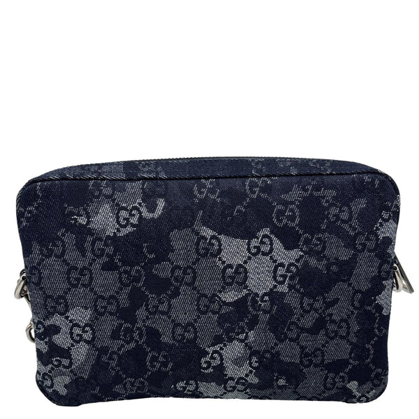 GUCCI Camouflage Small GG Monogram Denim Crossbody Bag Blue 849009
