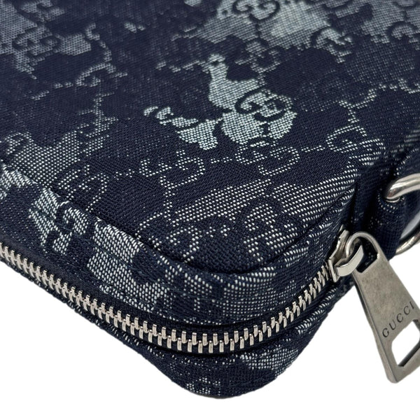 GUCCI Camouflage Small GG Monogram Denim Crossbody Bag Blue 849009